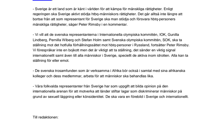 Pressmeddelande kommentar till DN-debatt ”Alla måste föra kampen för hbtq-personers rättigheter” av Stockholm Pride