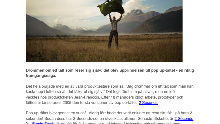 Pop Up-tältet fyller 10 år