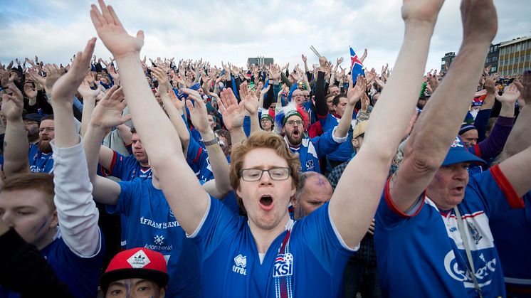 Áfram Ísland!  Foto: Eythor Arnasson  TT 