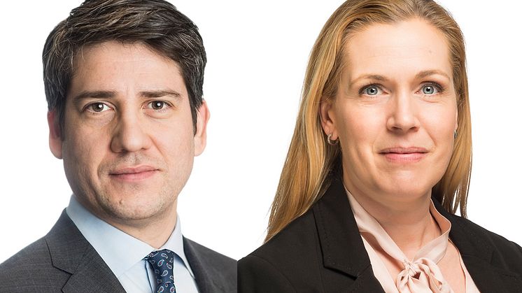 aniel Anderbring, Head of Capital Markets and Sara Vesterlund, Deputy Head pf Capital Markets for Cushman & Wakefield in Sweden. 
