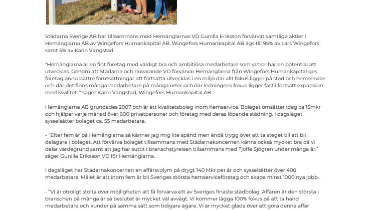 Städarna gör rekordförvärv - köper Hemänglarna i Karlstad