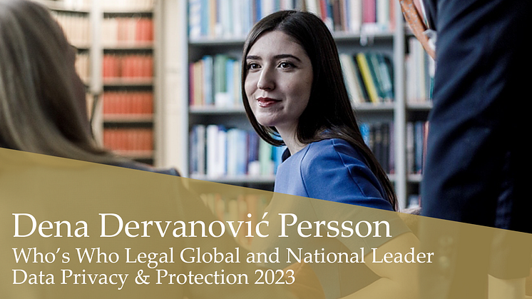 Dena Dervanović Persson keeps Who's Who Legal top ranking