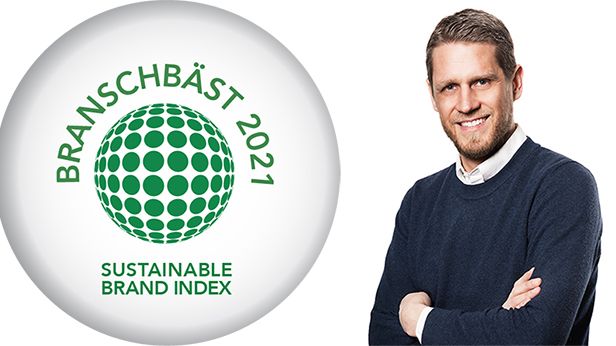 HSB blev branschvinnare i Sustainable Brand Index