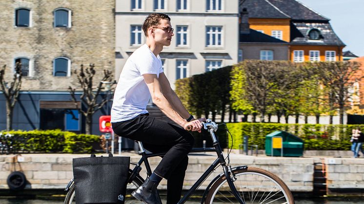 Shoppingkasse för cykeln, Svart filt