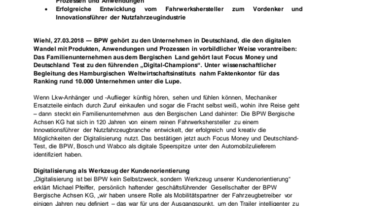 BPW als „Digital-Champion“ ausgezeichnet