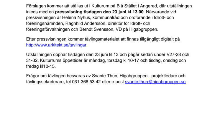 Arkitekttävling om ny Bad- och isanläggning