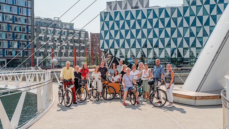 En av framgångsfaktorerna för cykelfrämjande åtgärder i Helsingborg är bred samverkan inom staden. Foto Lotta Wittinger. 
