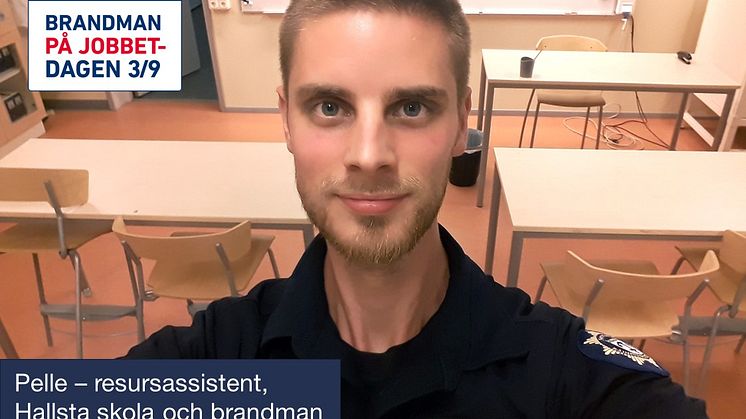 Pelle Ström - resursassistent på Hallsta skola och brandman