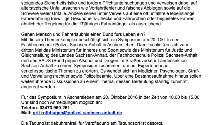 „Höheres Lebensalter – höheres Risiko?“