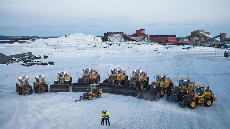 Elva nya Volvomaskiner tar över i Svappavaara