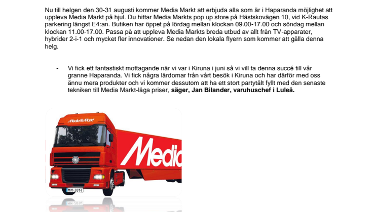 Media Markt Luleå tar succén vidare till Haparanda!