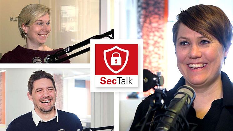 I første SecTalk-episode deltar Trude Talberg-Furulund, seniorrådgiver i NorSIS, og Hans Marius Tessem, seniorrådgiver i NorSIS og leder for Slettmeg.no. Anne-Cathrine Sandø (t.h.), direktør for marked og kommunikasjon i Kiwa, leder samtalen.