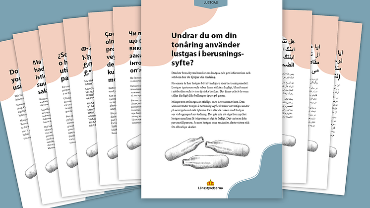 Nytt material ska hjälpa tonårsföräldrar att prata om lustgas