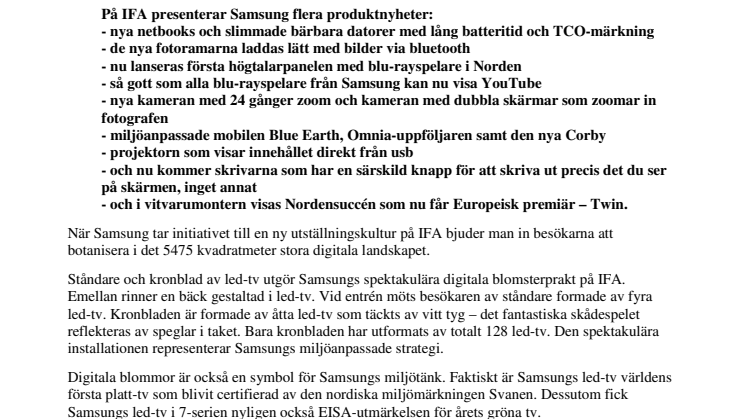Samsungs digitala humanism i färgsprakande blomning