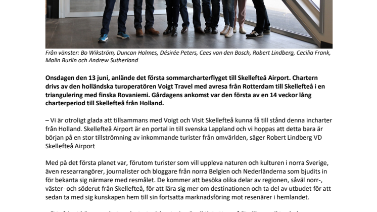 Invigning av holländsk chartersatsning till Skellefteå.