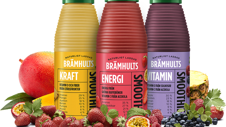 Tre nya smoothies från Brämhults som ger energi till att bestiga vardagsbergen! 