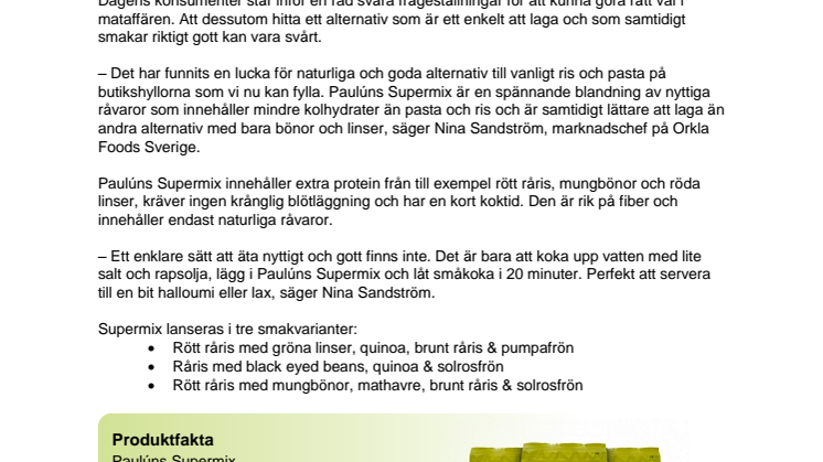 Paulúns Supermix – ett enkelt sätt att äta nyttigt