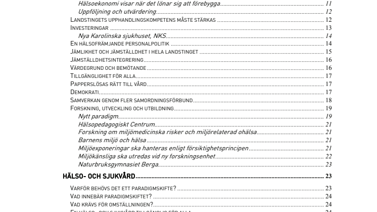 Miljöpartiets landstingsbudget 2010 (hela dokumentet)