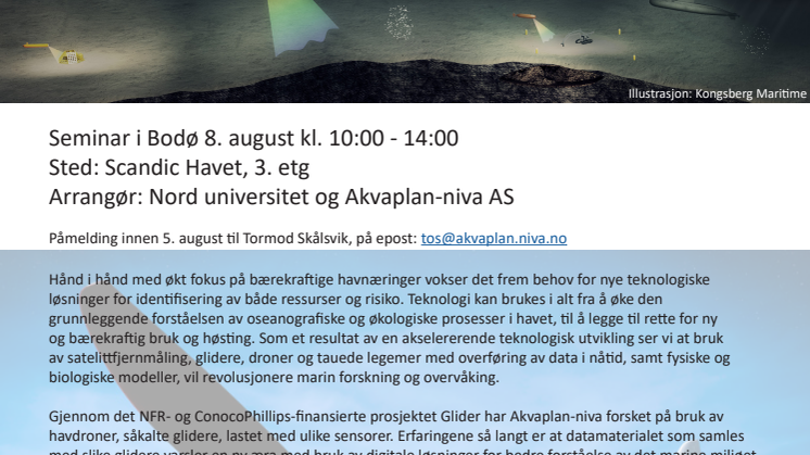 Program seminar blå næringer Bodø august 2019