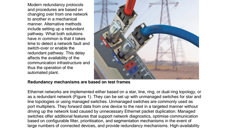 High-availability networks with zero changeover delay
