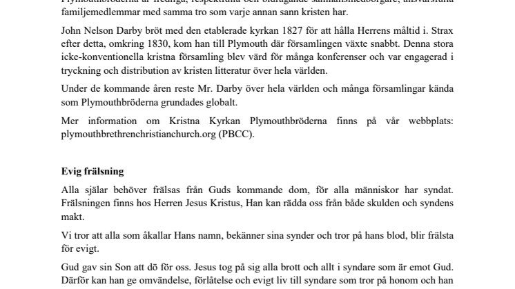 Vi lever enligt vår tro