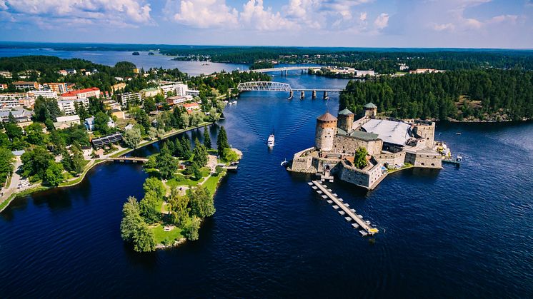 The city of Savonlinna in Finland 