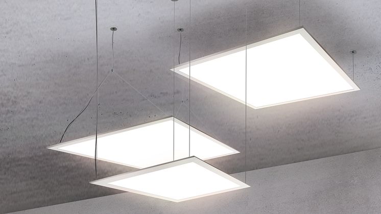 Flat design for fleksibel utforming med LED-taklampene i STELLA-serien fra ESYLUX