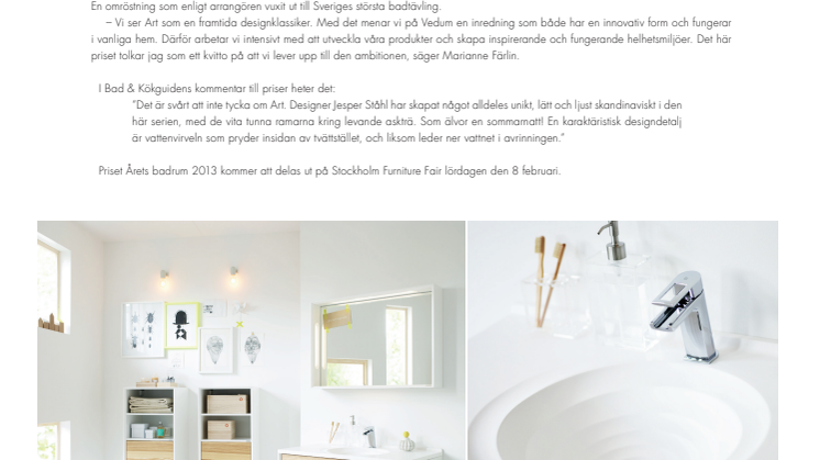 Årets badrum kommer från Vedum 