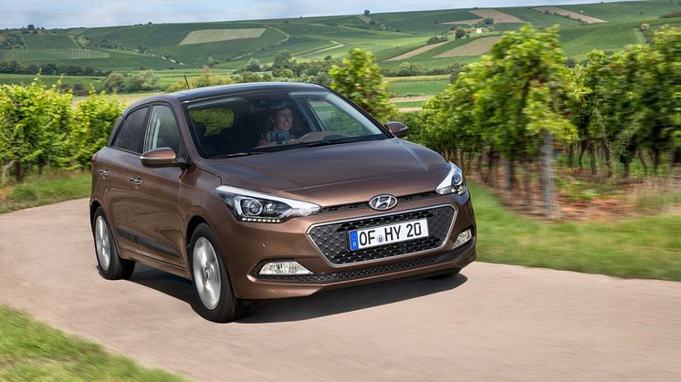 Nye Hyundai i20 (forfra venstre)
