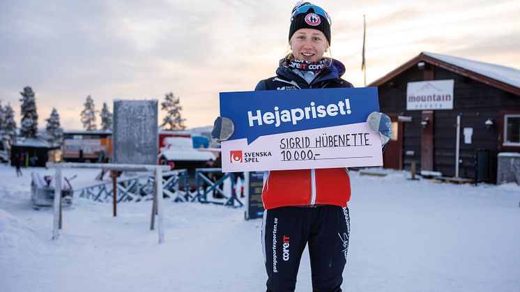 Sigrid Hübenette, vinnare av Svenska Spels Hejapris i Idre på Ford Smart Energy Cup