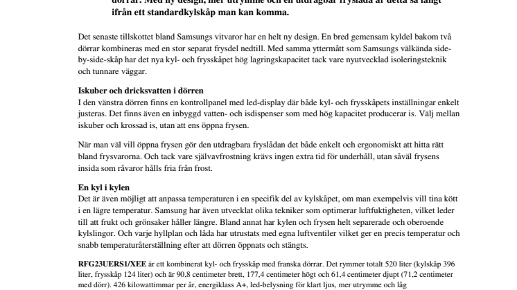 Både frost- och rostfritt: Fransk kökskänsla från Samsung
