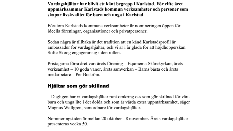 Sofie Skoog årets ambassadör för vardagshjältar