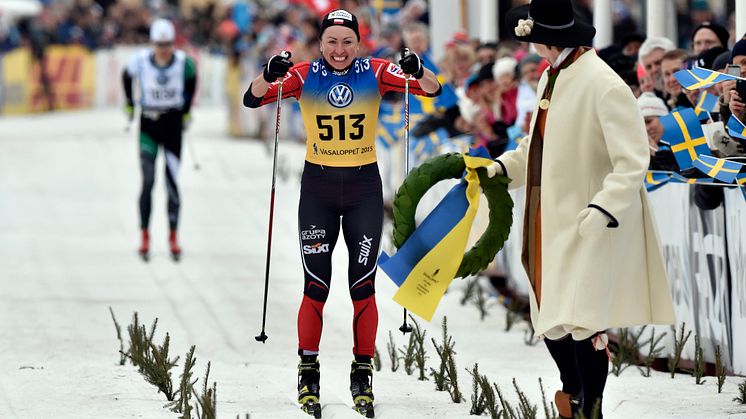 Justyna Kowalczyk vann Vasaloppet 2015