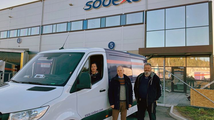 På bilden: Jonna Geary,  Per Liljedahl och Michael Hollsten. Foto: Sodexo