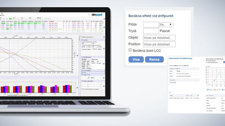 Program för fläktval och webbfunktion för beräkningar underlättar för både OEM-företag och installatörer