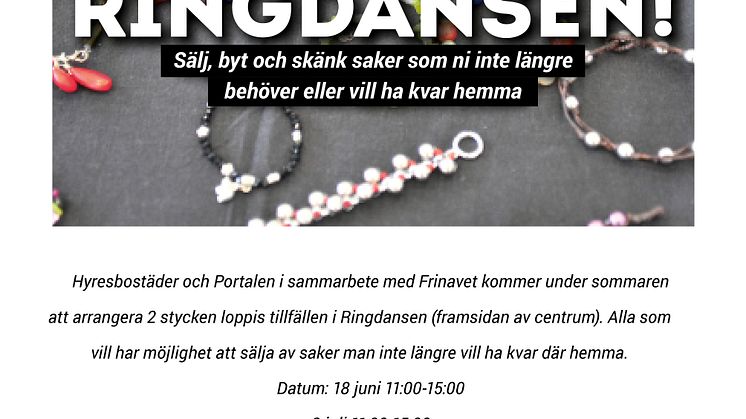 Loppis i Ringdansen 18/6 och 2/7