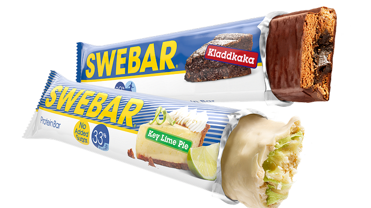 Swebar Kladdkaka och Key Lime Pie - två nya favoriter för alla som gillar träning.