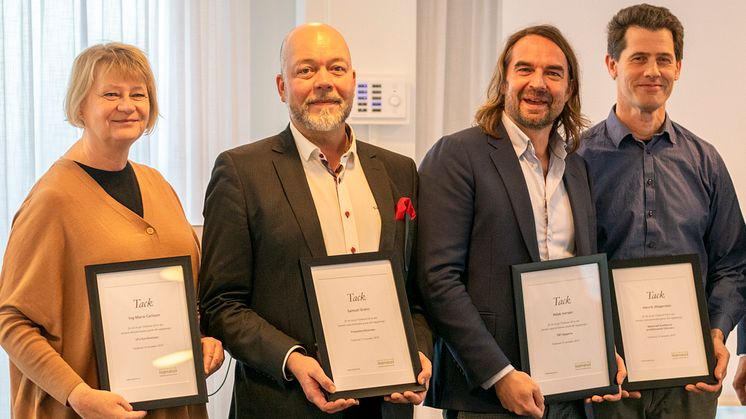Ing-Marie Carlsson, Samuel Grahn, Aslak Iversen och Henrik Wagersten. Foto: Destination Halmstad