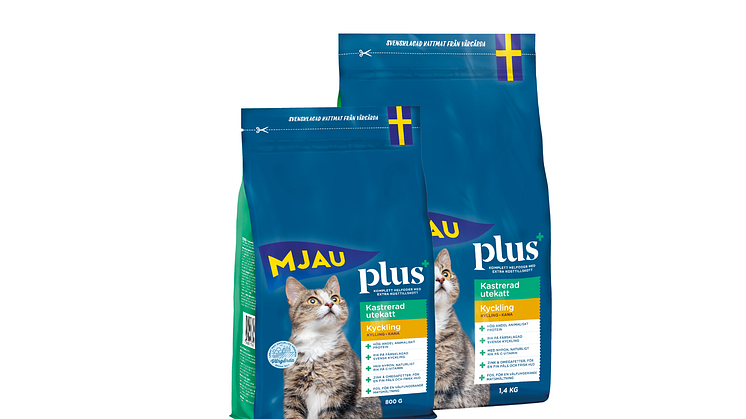 Mjau Plus_frilagda_grupp_kastrerad_utekatt_kyckling