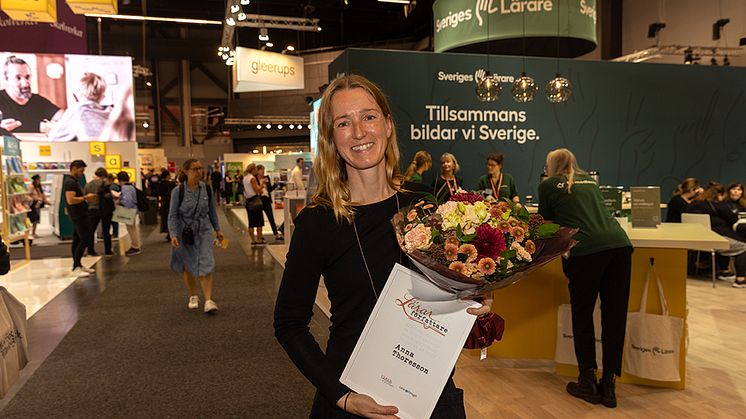 Anna Thoresson, Årets Lärarförfattare 2023. Foto: Magnus Sundberg 