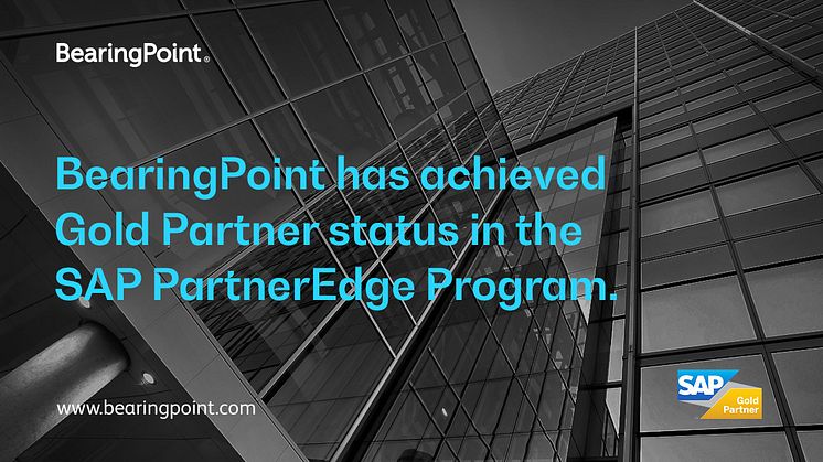BearingPoint is now SAP Gold Partner