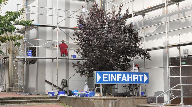 Die Sanierung der Außenfassade ist meistens wichtiger Bestandteil einer Bauwerkssanierung. 