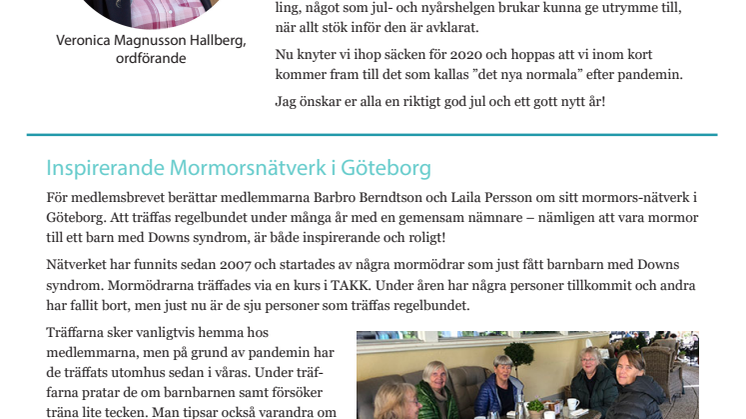 Medlemsbrev nr 6, December 2020