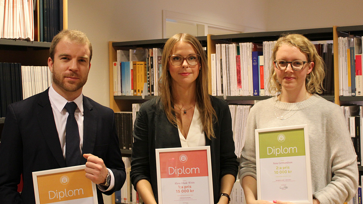 Tre uppsatser får pris av Brottsoffermyndigheten