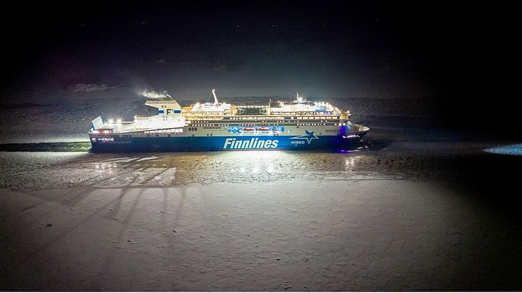 Finncanopus anlände till Nådendal i Finland den 11 februari och döptes den 14 februari 2024. Foto: Finnlines.