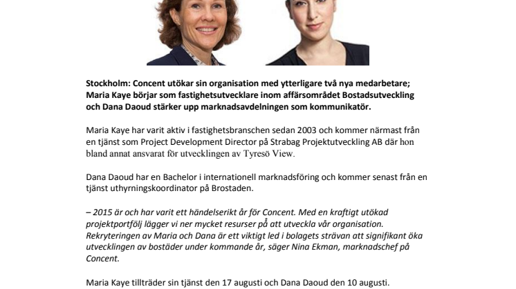 Concent rekryterar från Strabag och Brostaden