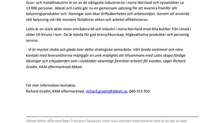 Abkati och Laitis inleder samarbete mot gruvindustrin