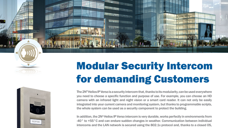 Porttelefoner från Gate Security - 2N Helios IP Verso