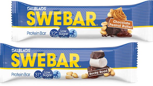 Sveriges mest sålda proteinbar kommer nu i två nya smaker med lågt sockerinnehåll: Swebar Rocky Road & Swebar Chocolate Peanut Butter 