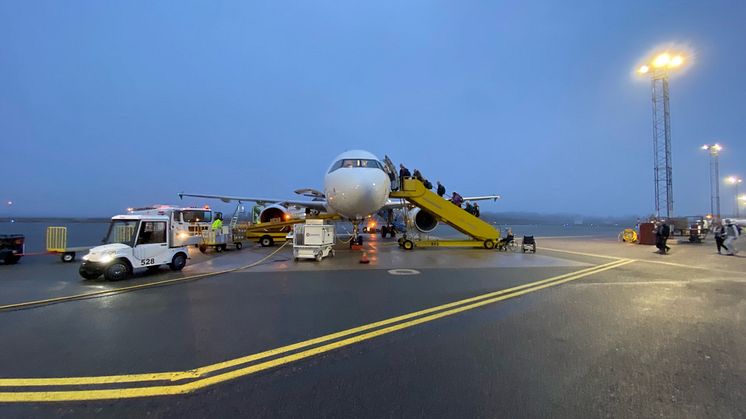 Rejält uppåt för chartertrafiken på Jönköping Airport under årets tre första månader